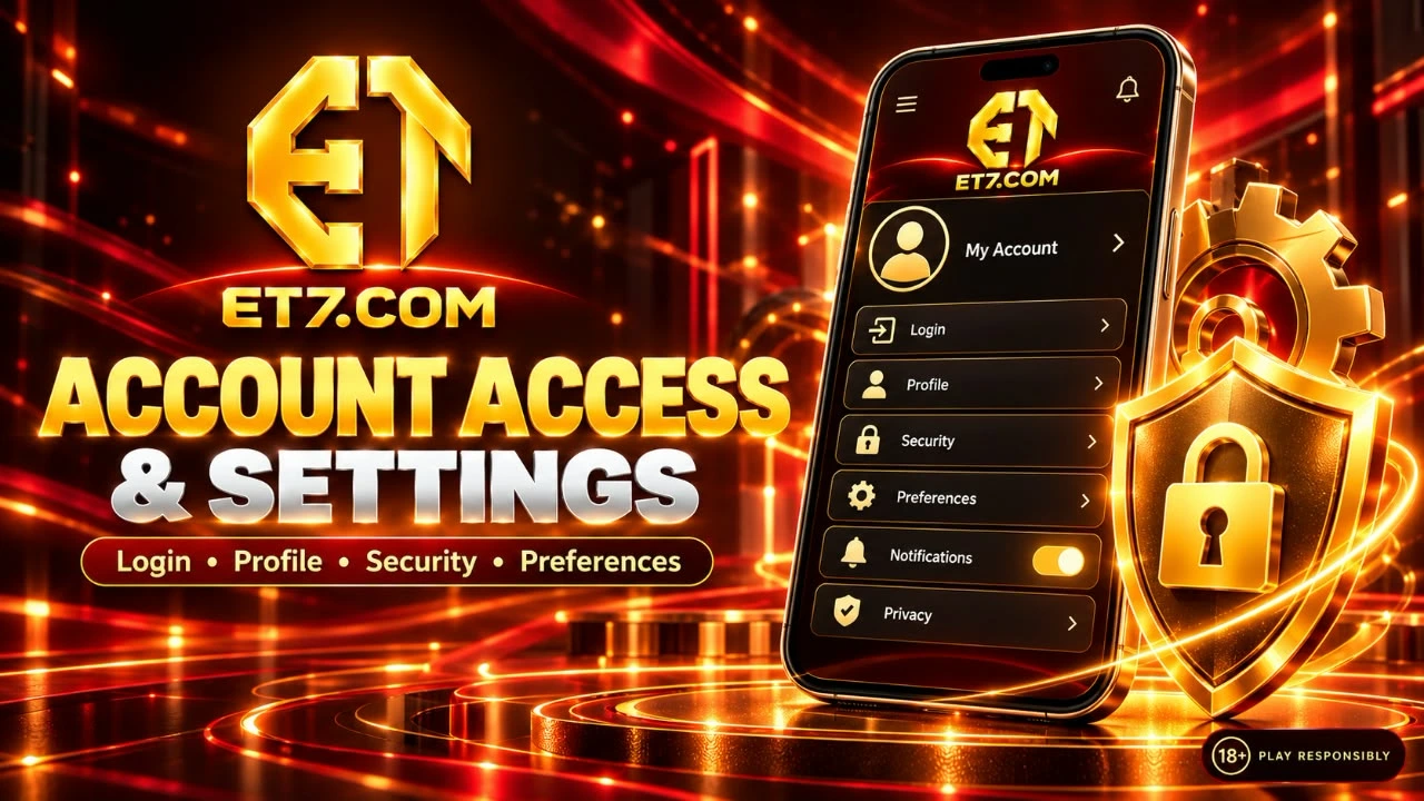 ET7 Game Account access and settings